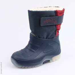 264004-42 Сноубутсы с LED-подсветкой для мальчики син-кра