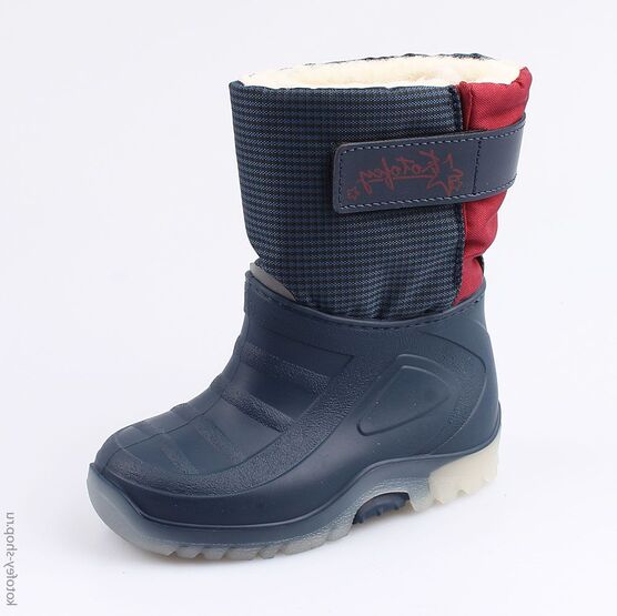 264004-42 Сноубутсы с LED-подсветкой для мальчики син-кра