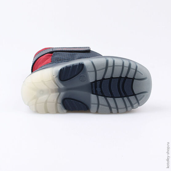 264004-42 Сноубутсы с LED-подсветкой для мальчики син-кра фото №3