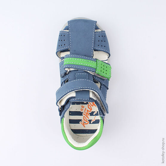 322073-21 Сандалии для мальчики син-зел фото №4