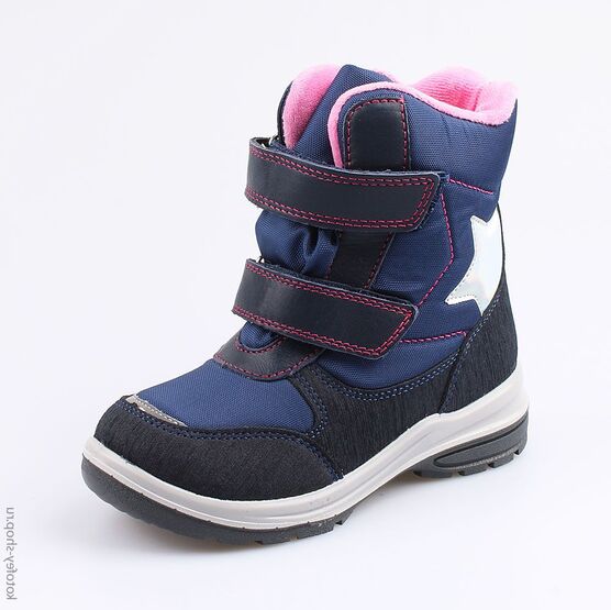 654980-42 Мембранные ботинки для девочки син-срб