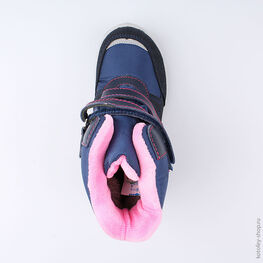 654980-42 Мембранные ботинки для девочки син-срб фото №4