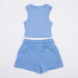 07864076-40 Костюм шорты + топ для девочки голубой для девочки голубой фото №2
