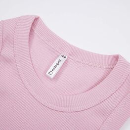 07864076-41 Костюм шорты + топ для девочки розовый для девочки розовый фото №3