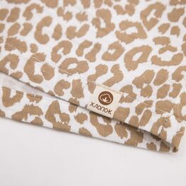 07864077-43 Костюм муслиновый рубашка + шорты для девочки Леопард для девочки бежевый фото №3