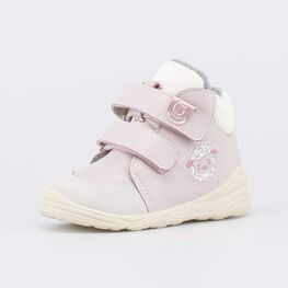 152408-32 Утепленные ботинки на весну и осень Барашек для девочки розовый