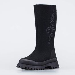 867136-42 Женские высокие валенки для девочки черный