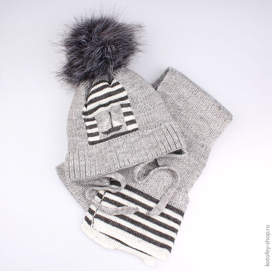 07711082-00 Комплект зимний серый для мальчики серый