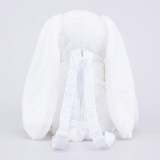 02810312-40 Плюшевый рюкзак-игрушка Белый Зайка для девочки белый фото №3