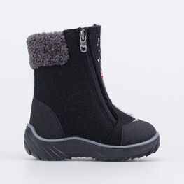 367120-44 Валенки на молнии Мишка на севере синий для мальчики черный фото №2