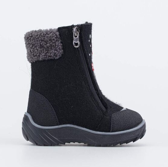 367120-44 Валенки на молнии Мишка на севере синий для мальчики черный фото №2