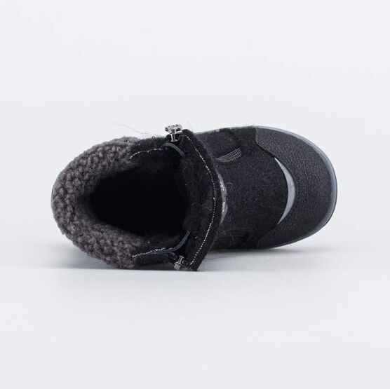 367120-44 Валенки на молнии Мишка на севере синий для мальчики черный фото №4