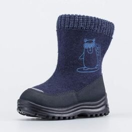 467064-41 Валенки Медведь на сноуборде для мальчики синий