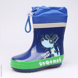 166061-11 Резиновые сапоги для мальчики син-зел