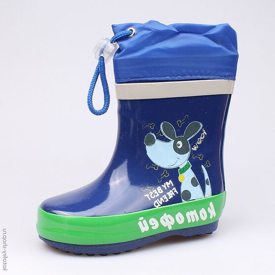 166061-11 Резиновые сапоги для мальчики син-зел
