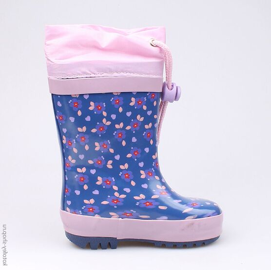166064-11 Резиновые сапоги для девочки син-сир фото №2