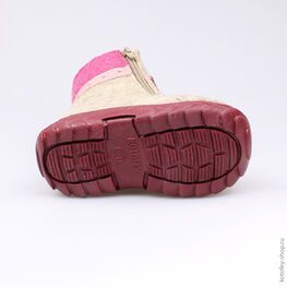 167012-42 Валенки для девочки сер-роз фото №3