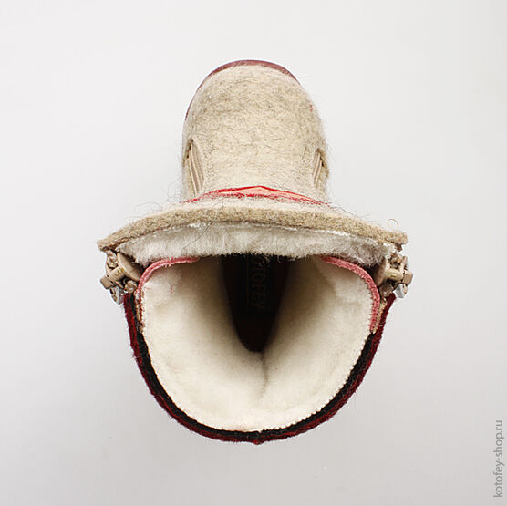 167022-42 Валенки для девочки сер-бор фото №4