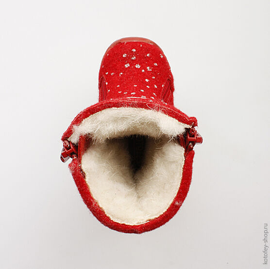 167024-43 Валенки для девочки красный фото №4