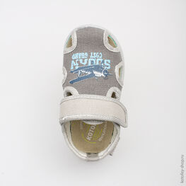 221006-13 Сандалии текстильные для мальчики серый фото №4