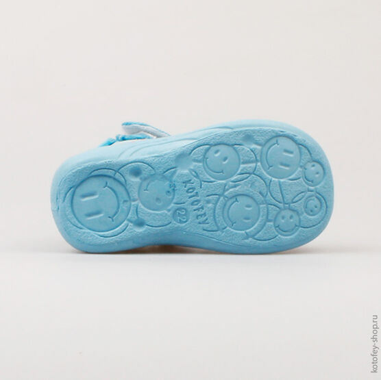 221011-73 Босоножки текстильные для девочки голубой фото №3