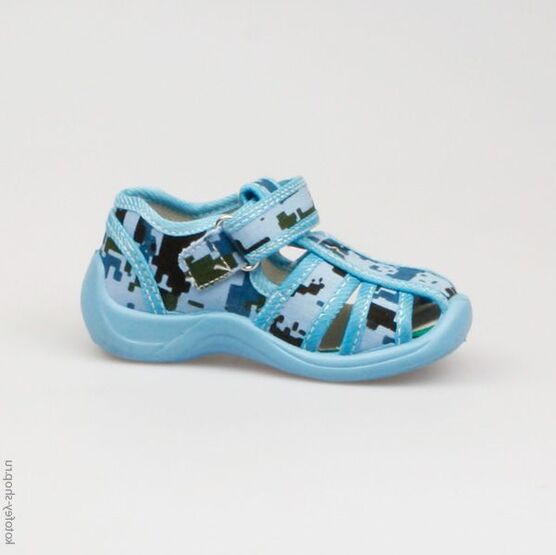 221018-11 Сандалии текстильные для мальчики голубой фото №2