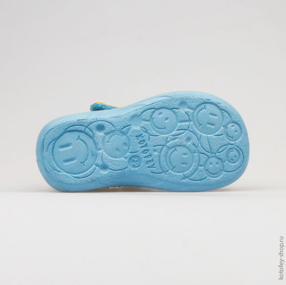 221018-11 Сандалии текстильные для мальчики голубой фото №3