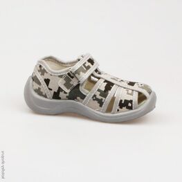 221018-12 Сандалии текстильные для мальчики серый фото №2