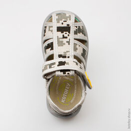 221018-12 Сандалии текстильные для мальчики серый фото №4