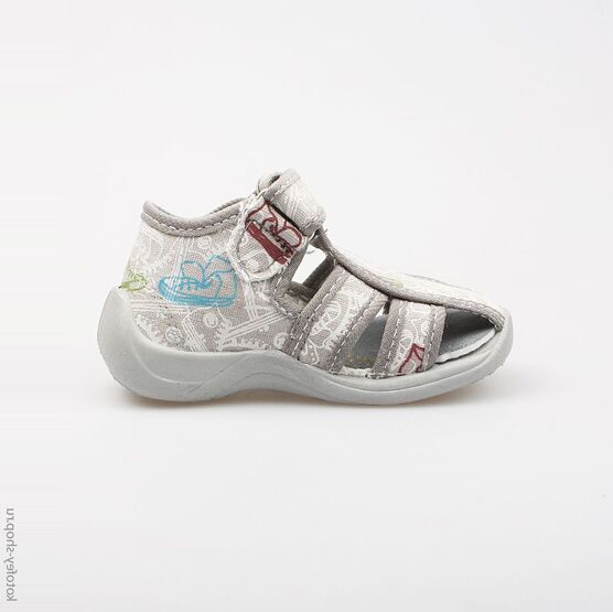221023-11 Сандалии текстильные для мальчики серый фото №2