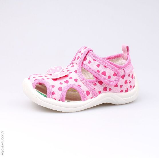 221024-14 Босоножки текстильные для девочки розовый