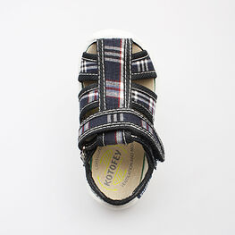 221030-12 Сандалии текстильные для мальчики светло-синий фото №4