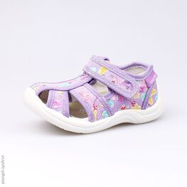 221031-11 Босоножки текстильные для девочки сиреневый
