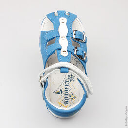 222024-25 Сандалии для мальчики син-бел фото №4