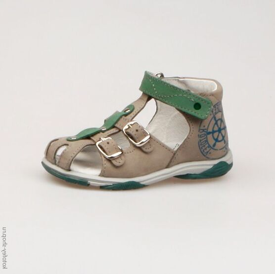 222024-26 Сандалии для мальчики сер-зел