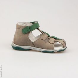 222024-26 Сандалии для мальчики сер-зел фото №2