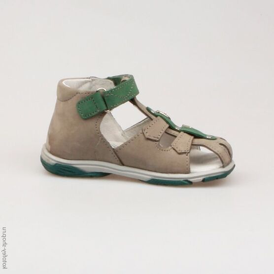 222024-26 Сандалии для мальчики сер-зел фото №2