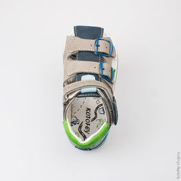 222069-21 Сандалии для мальчики сер-син фото №4