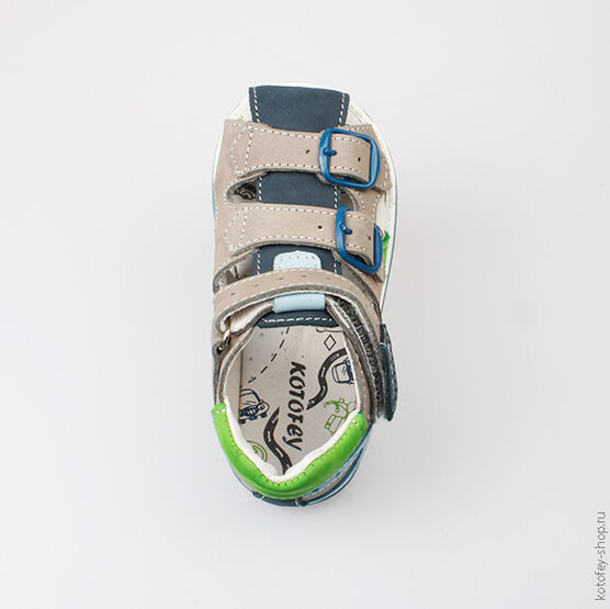 222069-21 Сандалии для мальчики сер-син фото №4