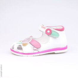 222070-21 Босоножки для девочки бел-цве