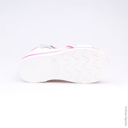 222070-21 Босоножки для девочки бел-цве фото №3