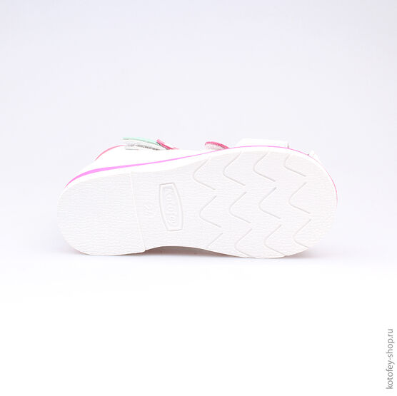 222070-21 Босоножки для девочки бел-цве фото №3