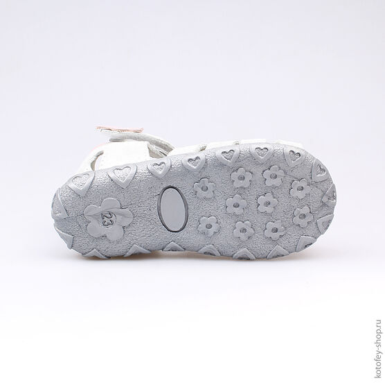222071-24 Босоножки для девочки серебряный фото №3
