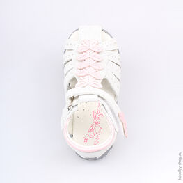 222071-24 Босоножки для девочки серебряный фото №4