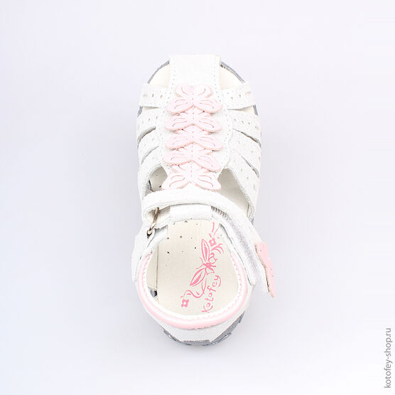 222071-24 Босоножки для девочки серебряный фото №4