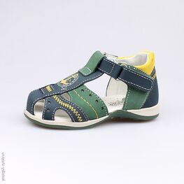 222079-22 Сандалии для мальчики син-зел