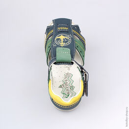 222079-22 Сандалии для мальчики син-зел фото №4