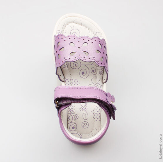 222080-22 Босоножки для девочки сиреневый фото №4