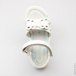 222081-23 Босоножки для девочки белый фото №4