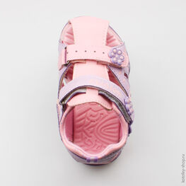 223005-13 Пляжная обувь для девочки роз-сир фото №4